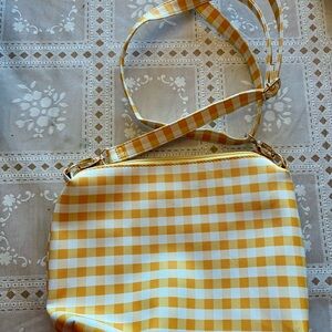 Yellow Gingham Crossbody Bag - Unbranded